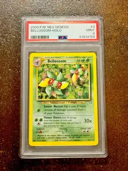 Bellossom Neo Genesis Holo Rare 3/111 2000 Pokemon TCG PSA 9 Graded - Image 3