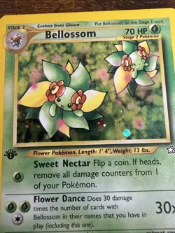 Pokemon TCG Bellossom Neo Genesis Holo Rare Card 3/111 NM Condition - Image 3