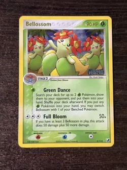Pokemon TCG “Bellossom” 3/115 EX Unseen Forces Reverse Holo Rare 90 HP ENG 2005 - Image 2