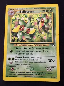 Pokemon TCG Bellossom Neo Genesis Holo Rare Card 3/111 - Image 1