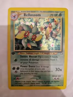 Pokemon TCG Bellossom Neo Genesis Holo 1st Edition Rare Card 3/111 Vintage - Image 2