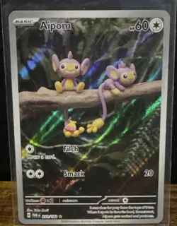 Aipom Pokemon SV04 Paradox Rift 211/182 Illustration Rare Holo HP 60 Smack - Image 1