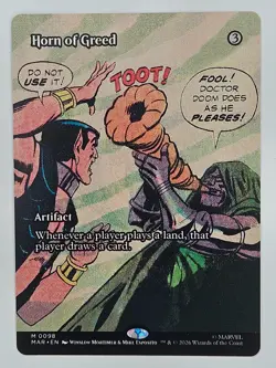 MTG Marvel Eternal-Legal MAR 98 Horn of Greed (Borderless) - Image 1