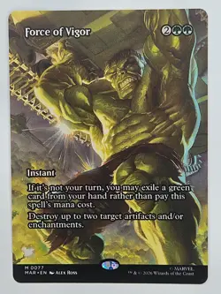 MTG Marvel Eternal-Legal MAR 77 Force of Vigor (Borderless) - Image 1