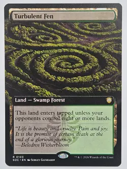 Magic: The Gathering SOC 103 Turbulent Fen (Extended Art) - Rare - Image 1