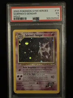 SABRINA’S GENGAR - 14/132 - Gym Heroes - Holo - PSA 5 - Image 1