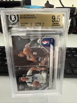 2025 NBA Topps Now COOPER Flagg DYLAN Harper #8 - BGS 9.5 Mavericks SPURS - RC - Image 3