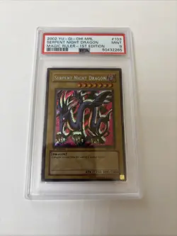 Serpent Night Dragon MRL-103 1st Edition Secret Rare Yugioh PSA 9 + Toon Mermaid - Image 1