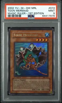 Serpent Night Dragon MRL-103 1st Edition Secret Rare Yugioh PSA 9 + Toon Mermaid - Image 5