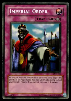 Imperial Order - PSV-104 LP Secret Rare Pharaoh's Servant Yu-Gi-Oh Unlimited - Image 1