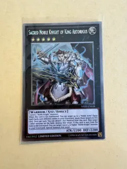 Yu-Gi-Oh! TCG Sacred Noble Knight Of King Artorigus NKRT-EN038 Platinum Rare NM - Image 1