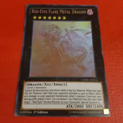 Yugioh Red-Eyes Flare Metal Dragon CORE-EN054 1st Edition Ghost Rare - Image 2