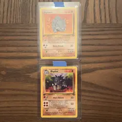 1999 Pokemon Rhyhorn (61/64) & Rhydon (45/64) 1st Edition - Jungle Set NM - Image 3