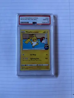 Pokemon Pikachu on the Ball Futsal Promo #001 PSA 10 Gem Mint - Fast Shipping ! - Image 1