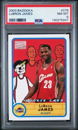 2003-04 Topps Bazooka - LeBron James #276 - RC Rookie - PSA 8 NM-MT - Image 1