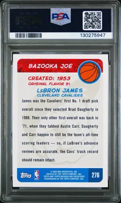 2003-04 Topps Bazooka - LeBron James #276 - RC Rookie - PSA 8 NM-MT - Image 2