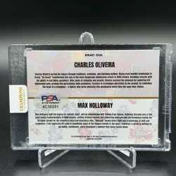 2026 Champions Collection Max Holloway Charles Oliveira Dual Auto PSA Witnessed - Image 2