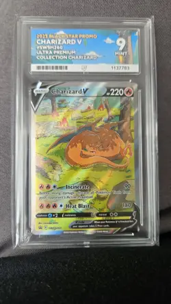 Charizard V SWSH260 Black Star Promo Ultra Premium Collection Ace Grading Mint 9 - Image 1