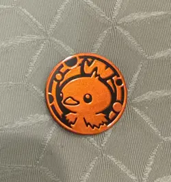 Pokemon TCG Flip Coin Torchic Orange Holo - Dark Blast Theme Deck - Image 1