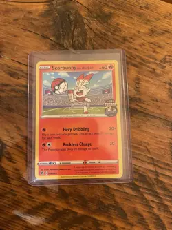 Pokemon TCG Scorbunny Promo Card On the Ball Futsal, 004/005, ✅ - Image 1