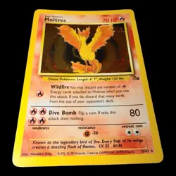 The Pokemon Company Moltres 12/62 Fossil Holo Rare Unlimited English 1999 - Image 1