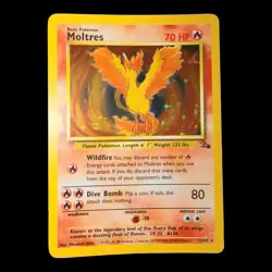 The Pokemon Company Moltres 12/62 Fossil Holo Rare Unlimited English 1999 - Image 3