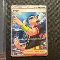 Pokemon TCG Judge Trainer 222/182 Ultra Rare Full Art - Destined Rivals - Mint - Image 1