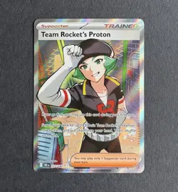 Pokemon TCG Team Rocket’s Proton 227/182 Destined Rivals Full Art Trainer - Image 1