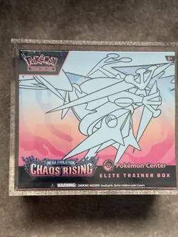 Pokemon Center Chaos Rising Elite Trainer boxes in acrylic cases x2 - Image 2