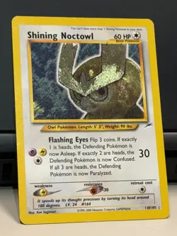Pokemon TCG Neo Destiny Shining Noctowl 110/105 Holo Secret Rare Eng 2000 - Image 1