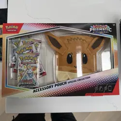 Pokemon TCG Prismatic Evolutions Eevee Accessory Pouch Special Collection Box - Image 1