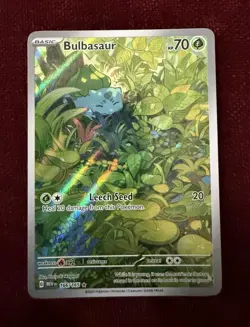 Pokemon Bulbasaur 166/165 SV 151 Illustration Rare Holo EN 2023 - Image 1