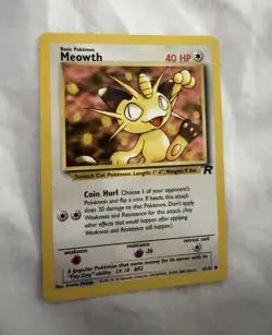 Pokemon TCG Team Rocket Meowth 62/82 English Regular Common Unlimited - Image 1