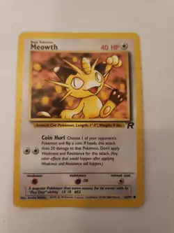 Pokemon Meowth TCG Team Rocket Card 62/82 - Image 1