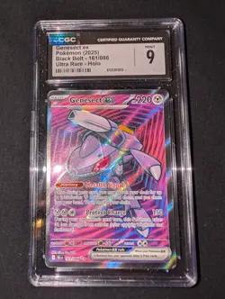Genesect EX-161/086 Rare SV: Black Bolt Pokemon Card (CGC 9) - Image 1