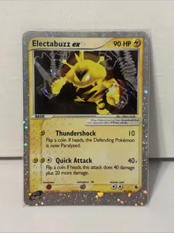 Vintage Pokemon TCG Electabuzz ex 2003 Ruby & Sapphire 97/109 Holo English LP - Image 1