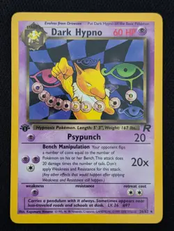 1st Edition Dark Hypno 26/82 Team Rocket Pokemon Card WOTC TCG 2000 - Image 1