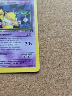 Pokemon TCG | Dark Hypno 26/82 | Rare | WOTC Team Rocket Set - Image 3