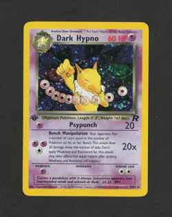 2000 Pokemon TCG 1st Edition Team Rocket Dark Hypno 9/82 Holo LP/NM *NICE* - Image 1