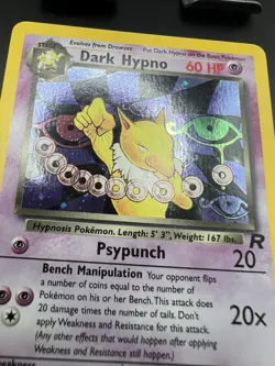 WoTC Dark Hypno 9/82 Team Rocket Holo Rare English 2000 Pokemon TCG Card NM - Image 3