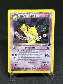 Pokemon TCG | Dark Hypno Team Rocket 9/82 Holo Rare Card HP SWIRL - Image 3