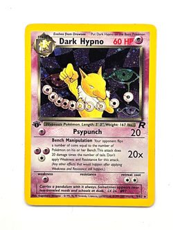 Pokemon TCG: Dark Hypno 1st Edition 9/82 Pokemon Team Rocket Holo Rare MP - Image 1