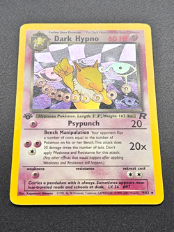 Pokemon TCG: Dark Hypno 1st Edition 9/82 Pokemon Team Rocket Holo Rare MP - Image 3