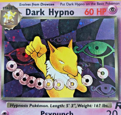 Dark Hypno 9/82 Pokemon Card TCG Team Rocket Holo Rare Card (MP-LP) Vintage WOTC - Image 2