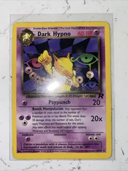 Pokemon TCG Dark Hypno Team Rocket 26 Regular Unlimited Rare - Image 1