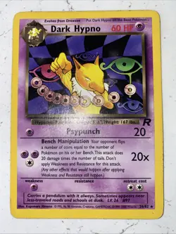 Pokemon TCG Dark Hypno Team Rocket 26 Regular Unlimited Rare - Image 3