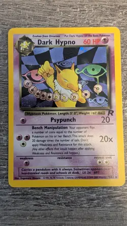 Pokemon TCG Dark Hypno Team Rocket 9/82 Holo Rare Card - Image 1