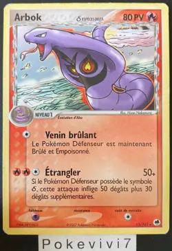 Carte Pokemon ARBOK 13/101 Rare Bloc EX Ile des Dragons FR OCCASION - Image 1