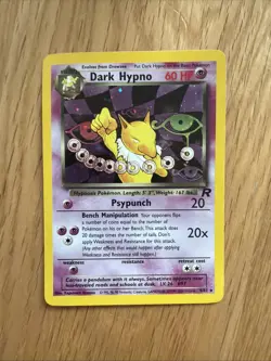 Pokemon TCG Dark Hypno 9/82 - English Team Rocket Holo Rare Card MP - Image 1