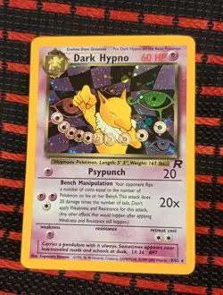 Pokemon TCG Dark Hypno Team Rocket 1st Edition Holo Rare 9/82 - Image 1